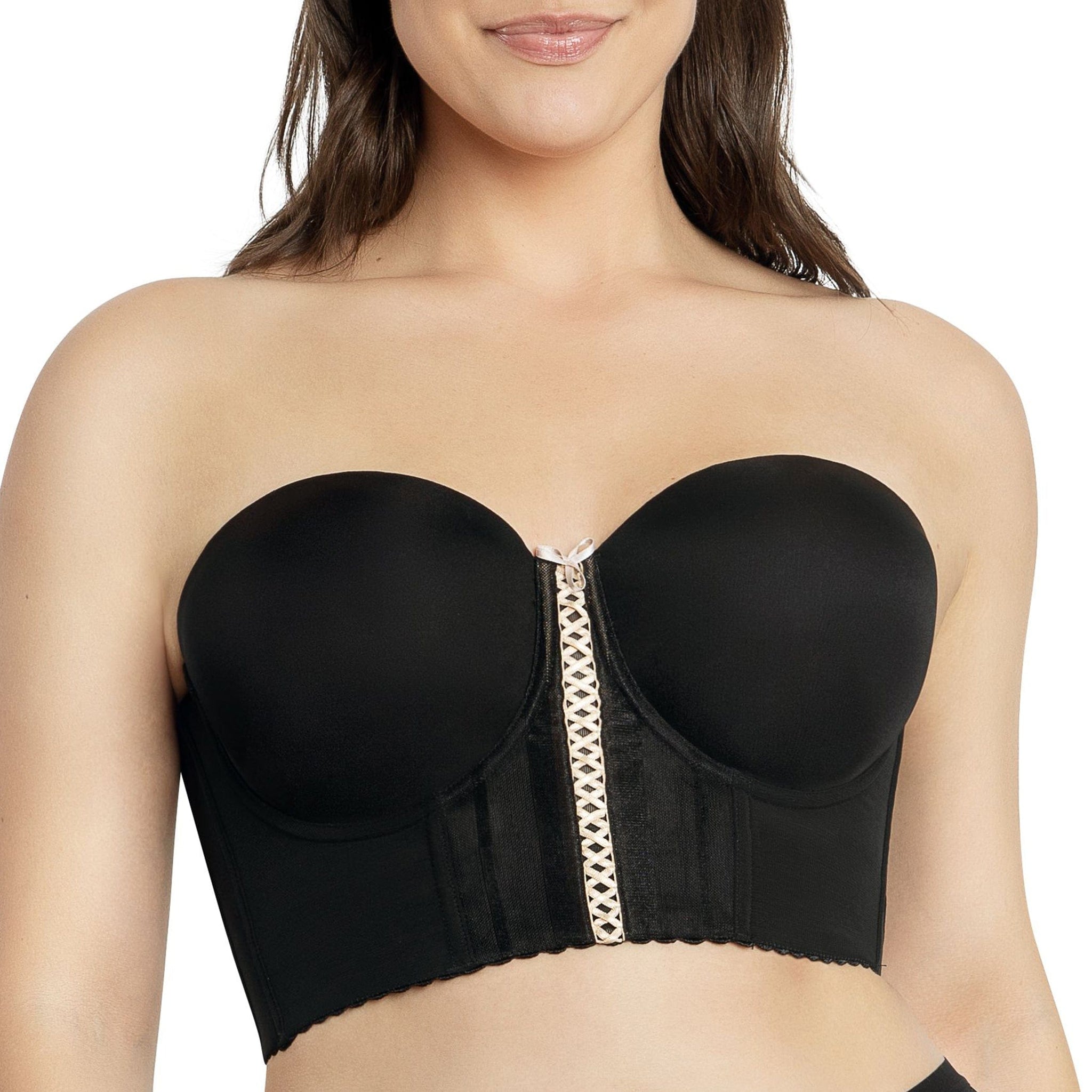 PARFAIT Shea P60671 Women's Full Bust and Full Figure Strapless Longline Bra - Black