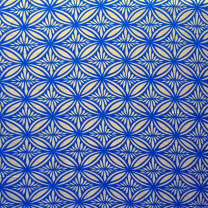 Tapa Flower Print Poly Linen Fabric | Islands Fabric