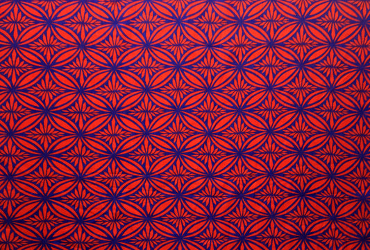 Tapa Flower Print Poly Linen Fabric | Islands Fabric