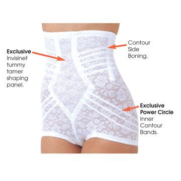 High Waist Extra Firm "No Roll" Panty Girdle with Detachable Garters | Style 6107