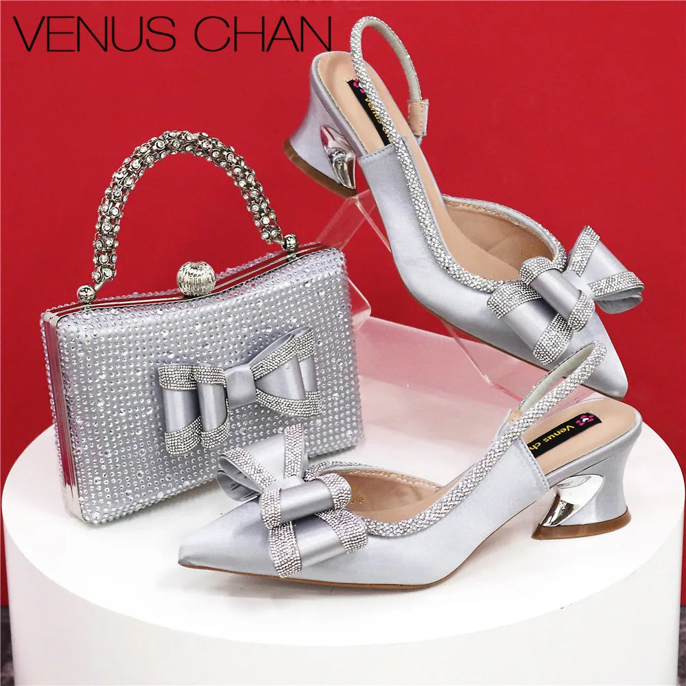 Italian Design Shoes and Bag Set