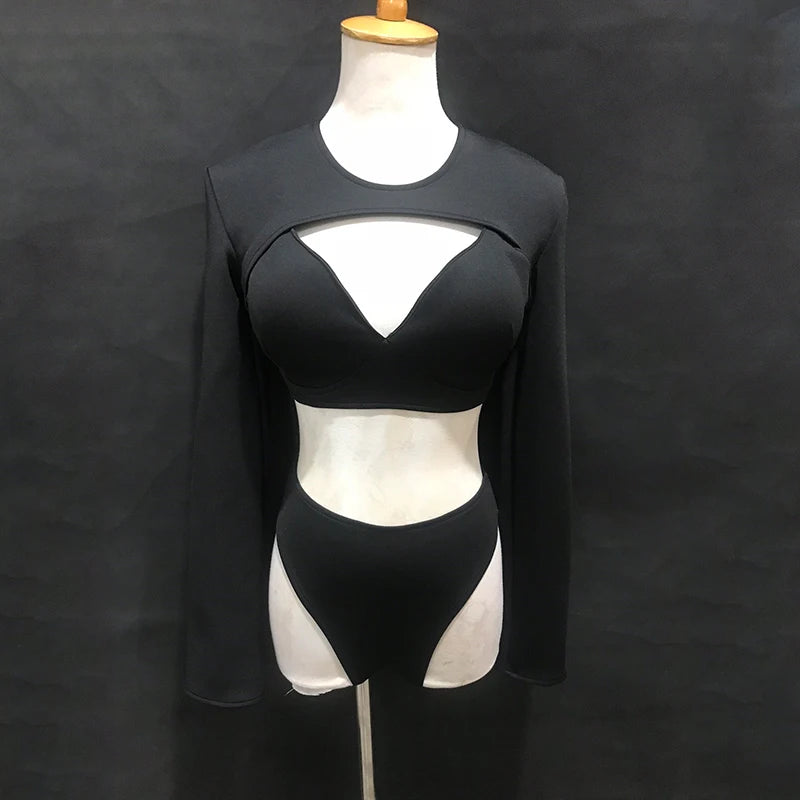 The Stardust Electra Performance Set – Long-Sleeve Pole & Gogo Bikini