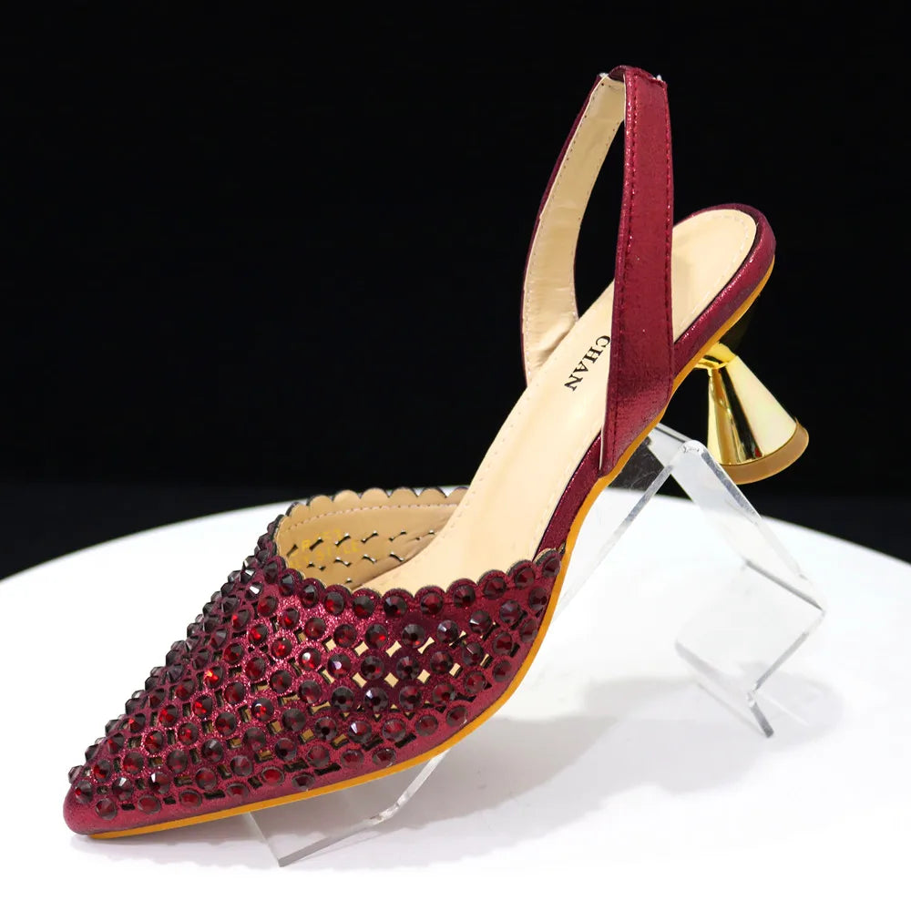 Diamond Design Shoe and Bag Set