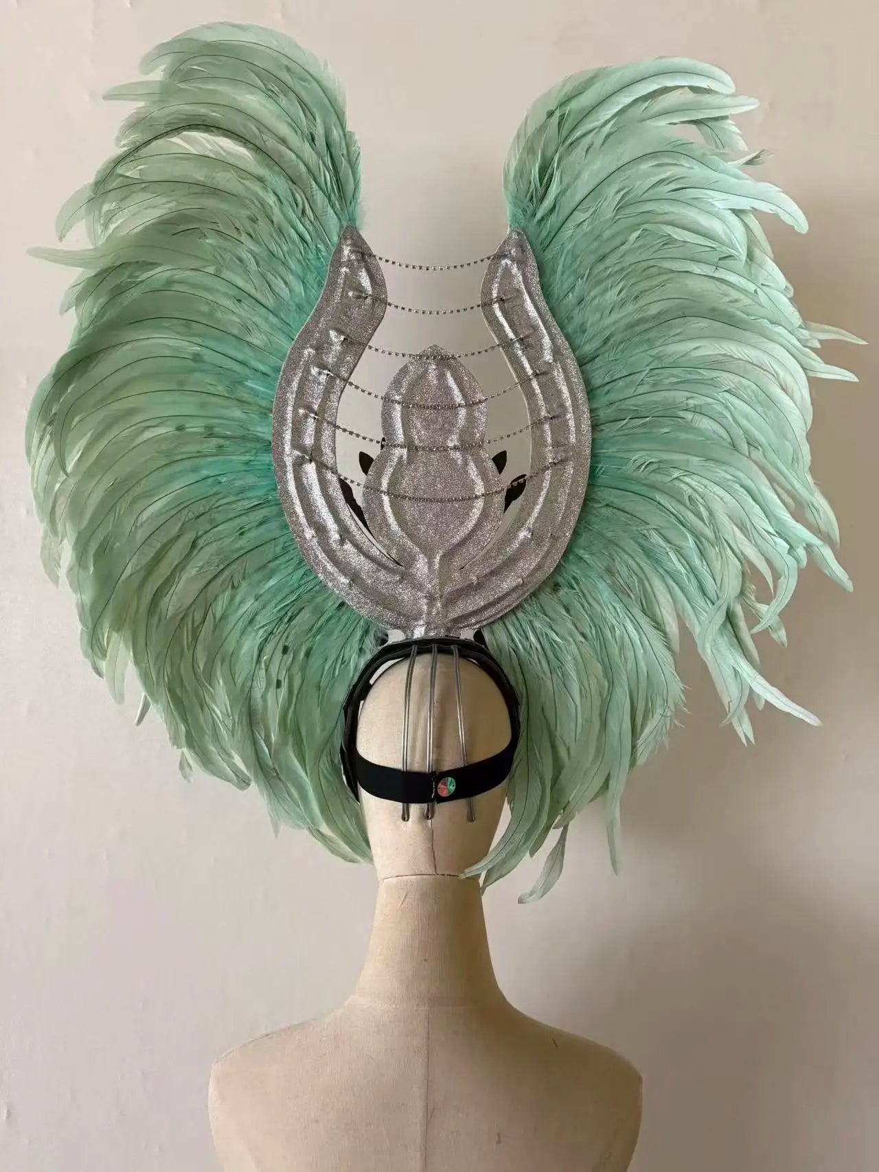 The Stardust Aurora Feather Headdress – Light Purple Cabaret & Carnival Crown