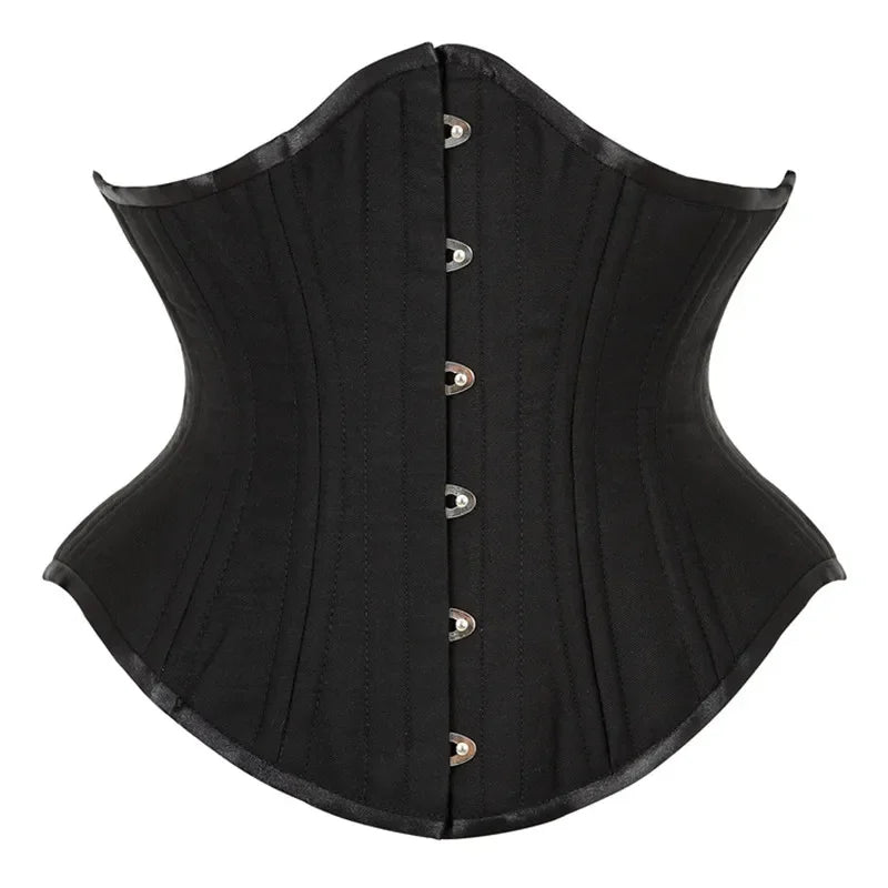 20 Steel Bone Cotton Underbust Corset Heavy Duty Waist Trainer Cincher