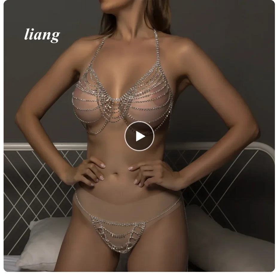Multilayer Tassel Bra & Thong Body Jewelry