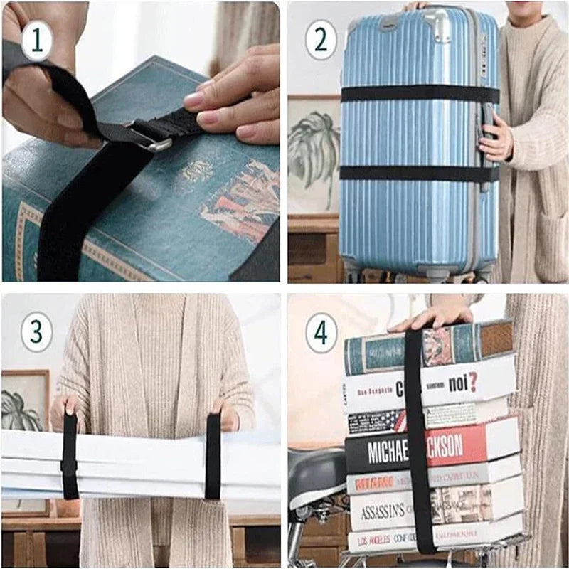 Reusable Cut-to-Length Cable Ties Adjustable Nylon Hook and Loop Straps with Buckles