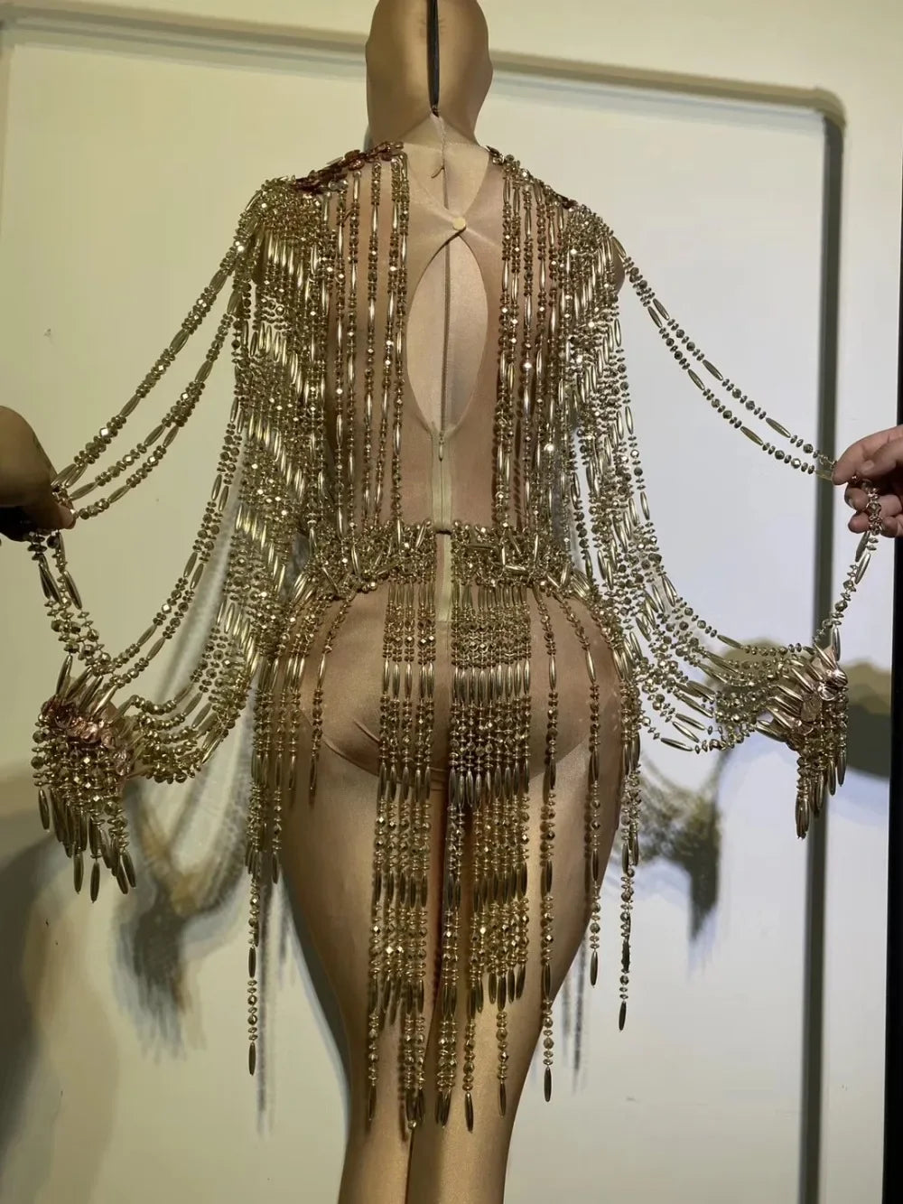 Beaded Tassel Performance Bodysuit