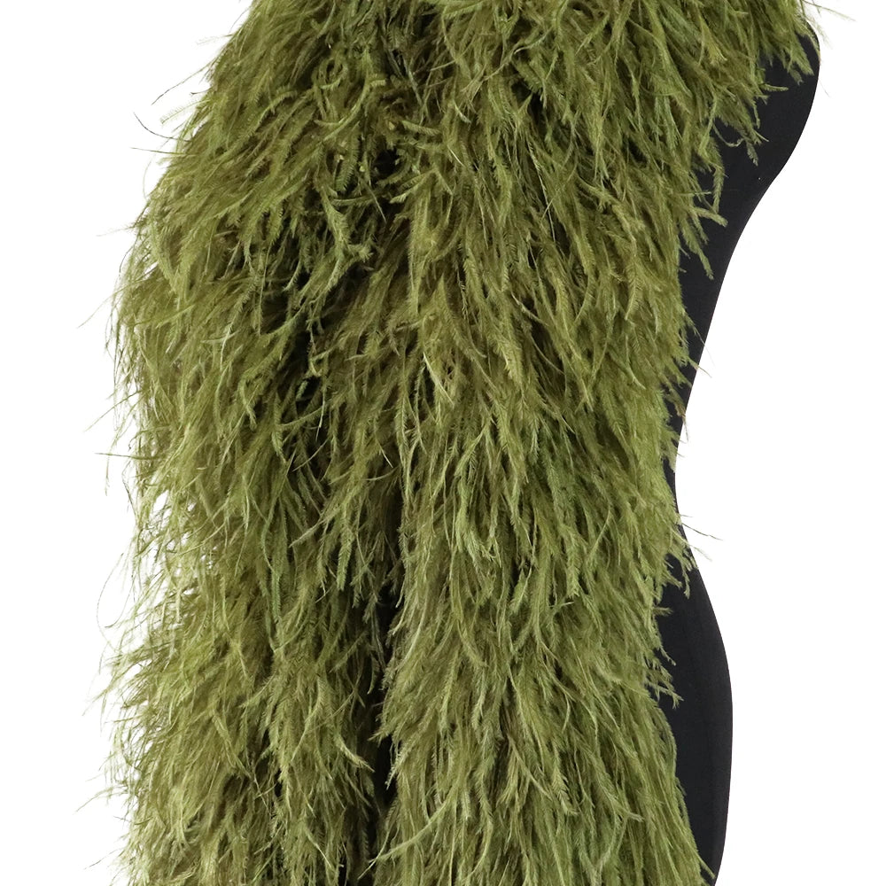 Premium Natural Ostrich Feather Multi-Ply Performance Boa