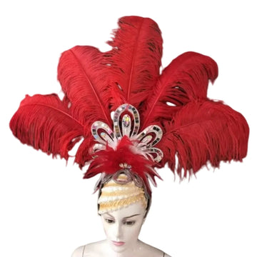 Deluxe Feathered Samba & Carnival Crown