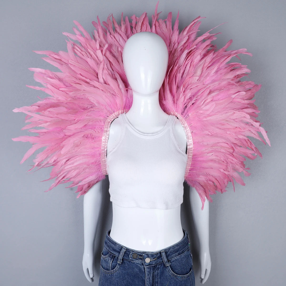 Festival Carnival Feather Shoulder Shawl