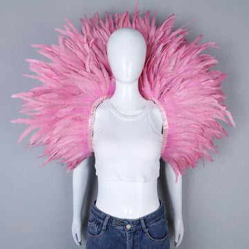 Festival Carnival Feather Shoulder Shawl