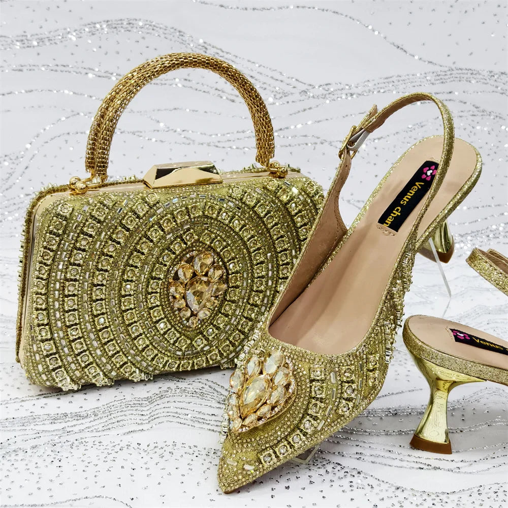 Charming Shoes And Bag Matching Set