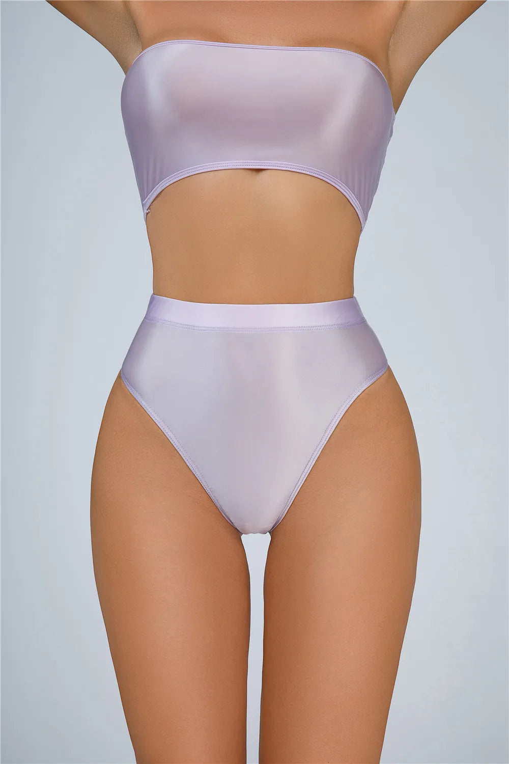 Sexy Women Shiny High Waist G-string Sheer Yoga Shaper Sexy Brief Candy Color Elastic T-Back Oil Glossy Thong UnderWear Dance