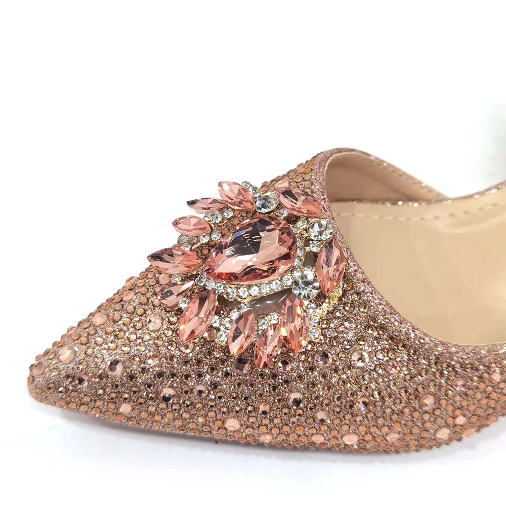 Elegant Champagne Shoes and Bag Set