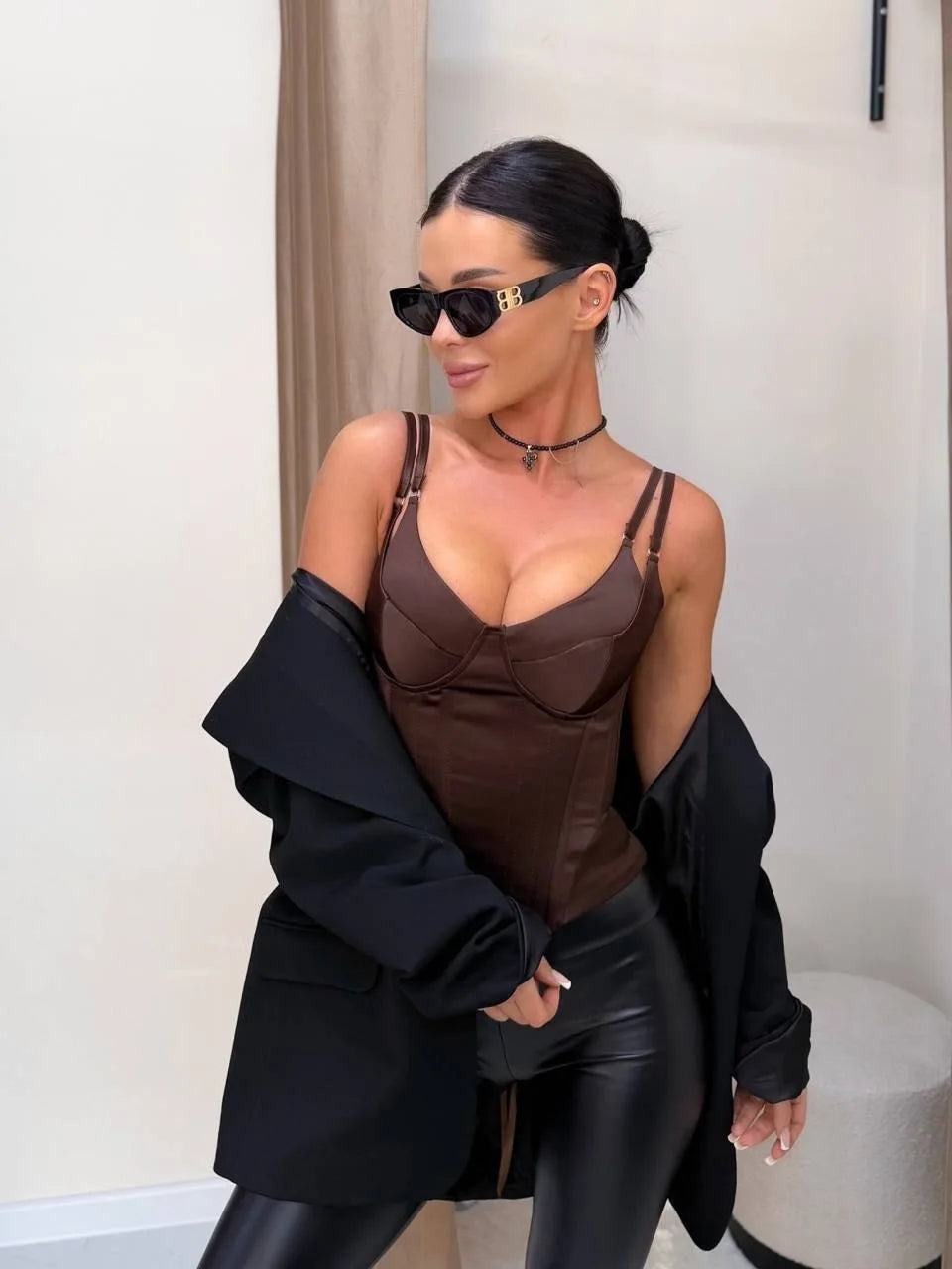 Lace-Up Corset Cami Crop Top & Streetwear Party Tank