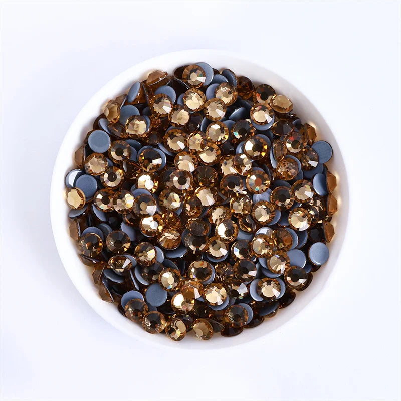 Glass Crystal Hot-Fix Rhinestones Flatback Strass Stones SS6-SS30 Bulk Pack