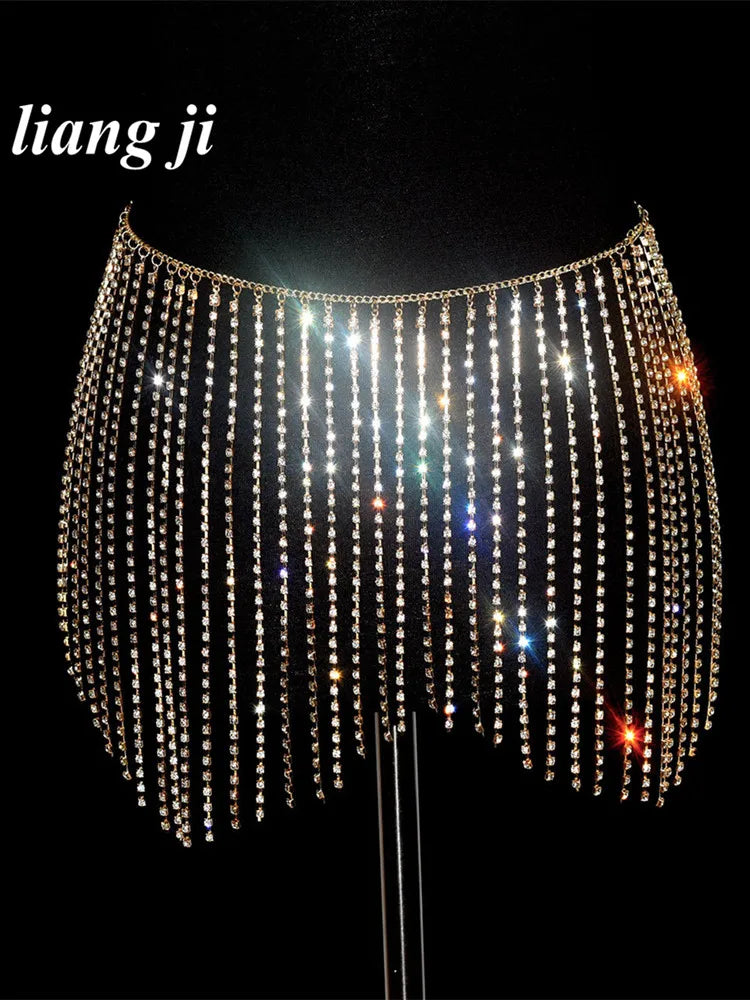 Crystal Tassel Costume Chain Skirt
