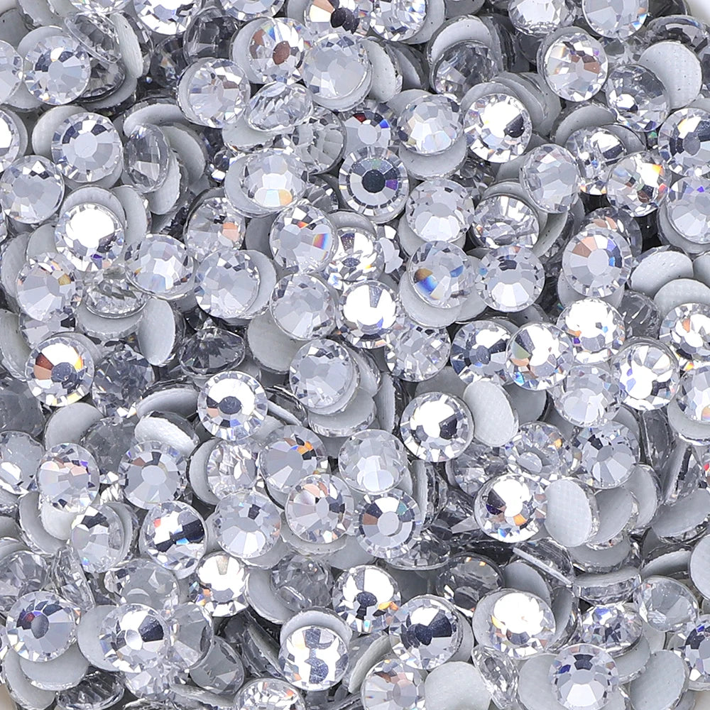Glass Crystal Hot-Fix Rhinestones Flatback Strass Stones SS6-SS30 Bulk Pack