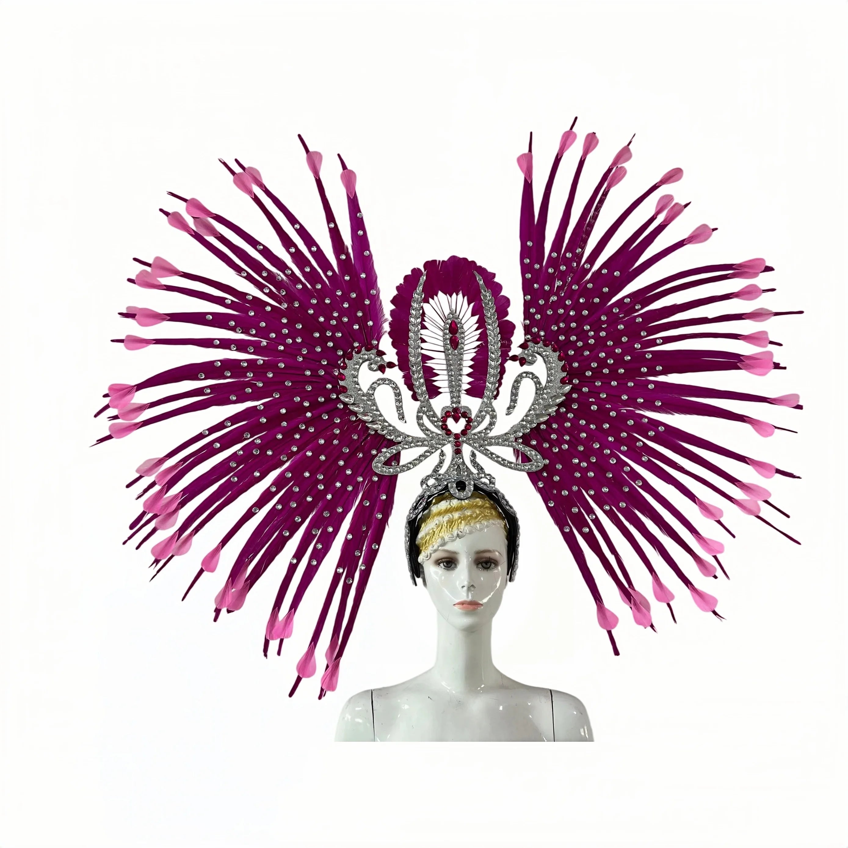 The Stardust Tropicana Samba Crown – Feather & Rhinestone Stage Headdress