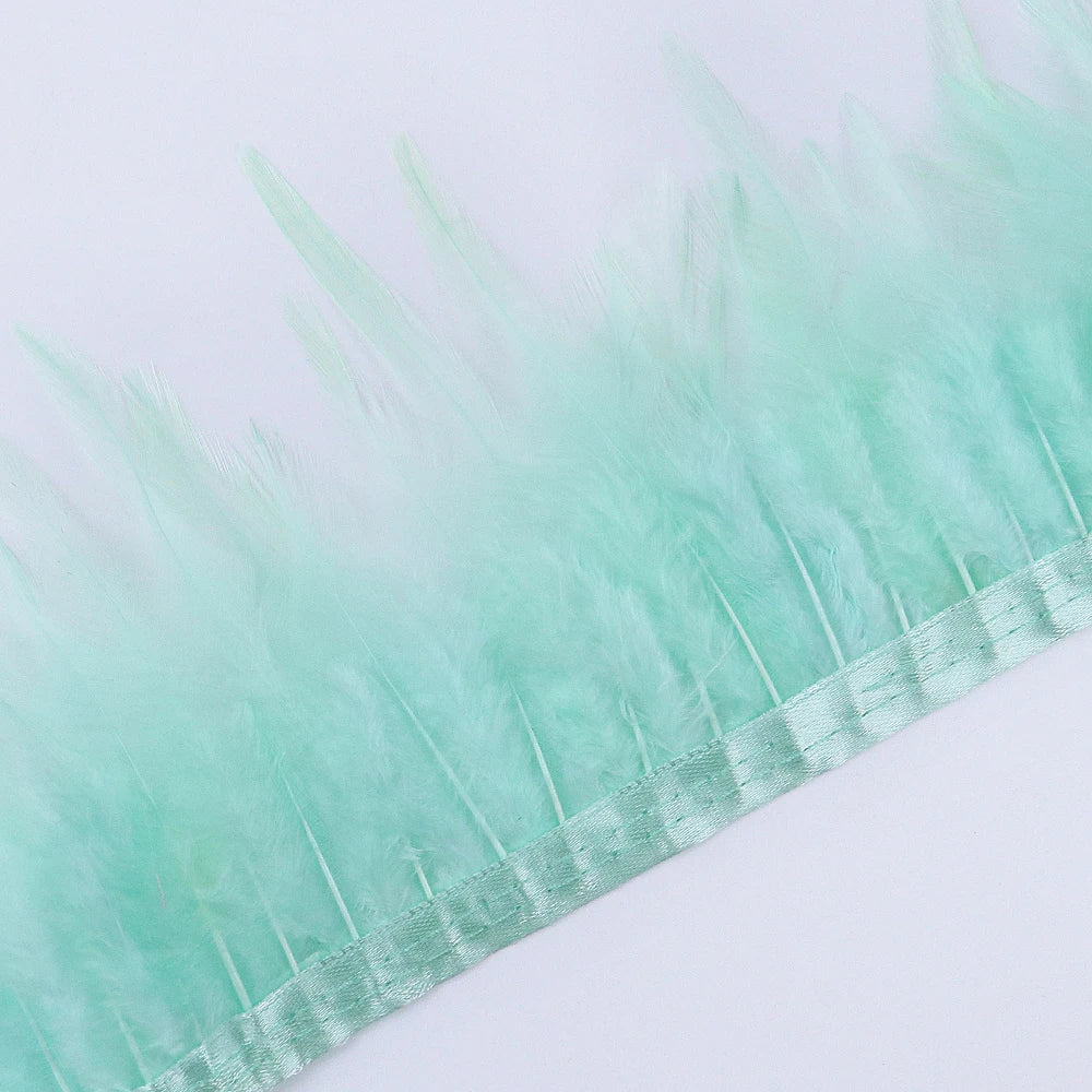 Rooster Feathers Trim Fringe Chicken Feather Strip