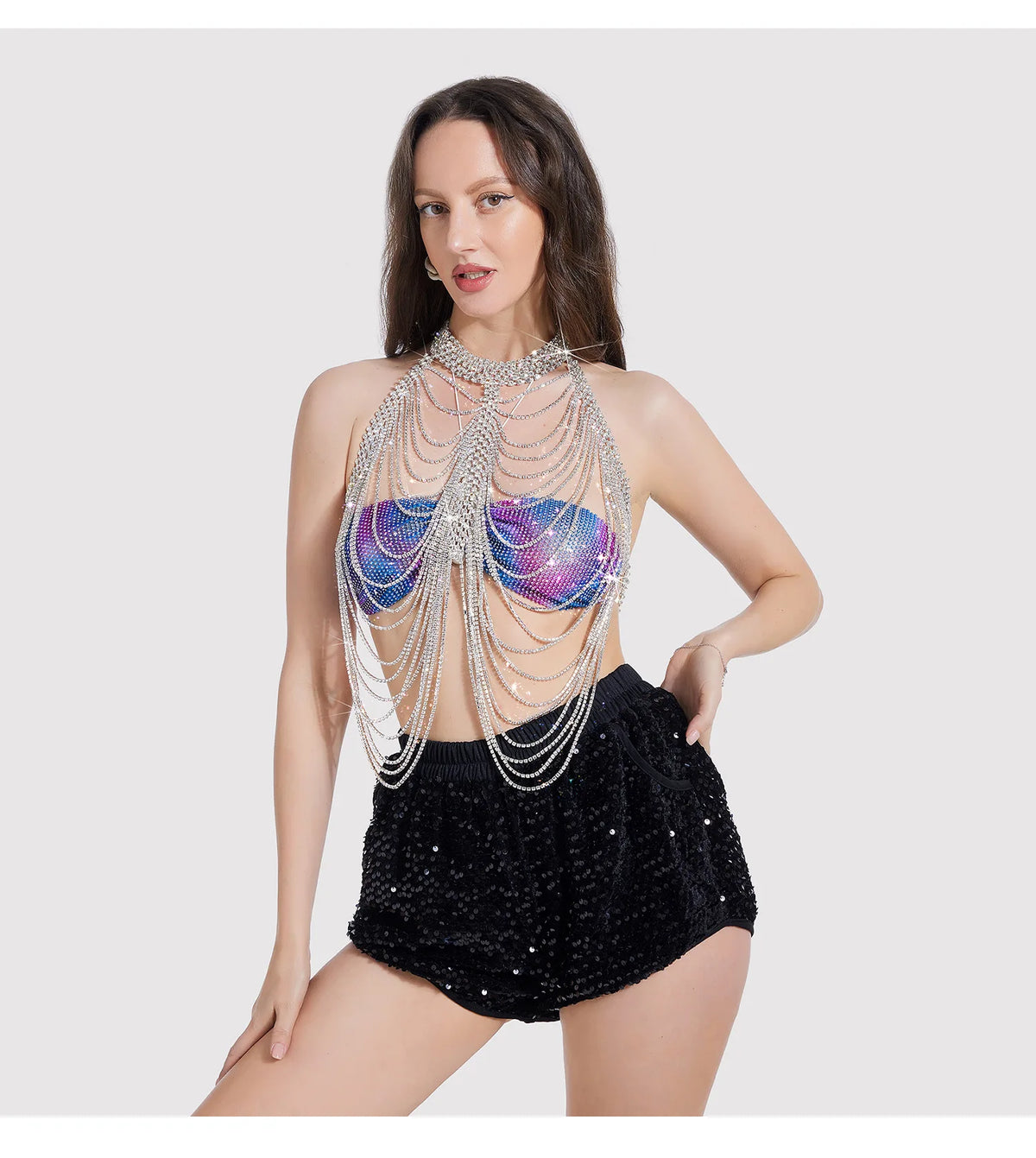 Openwork Metal Costume Body Chain
