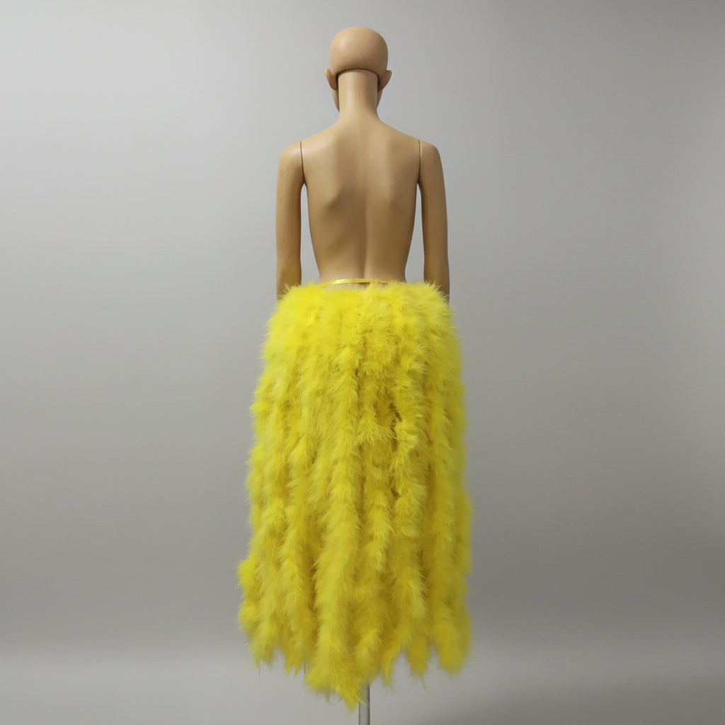 Long Feather Bustle Skirt Costume Accessory