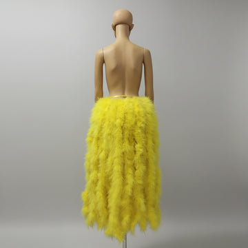 Long Feather Bustle Skirt Costume Accessory