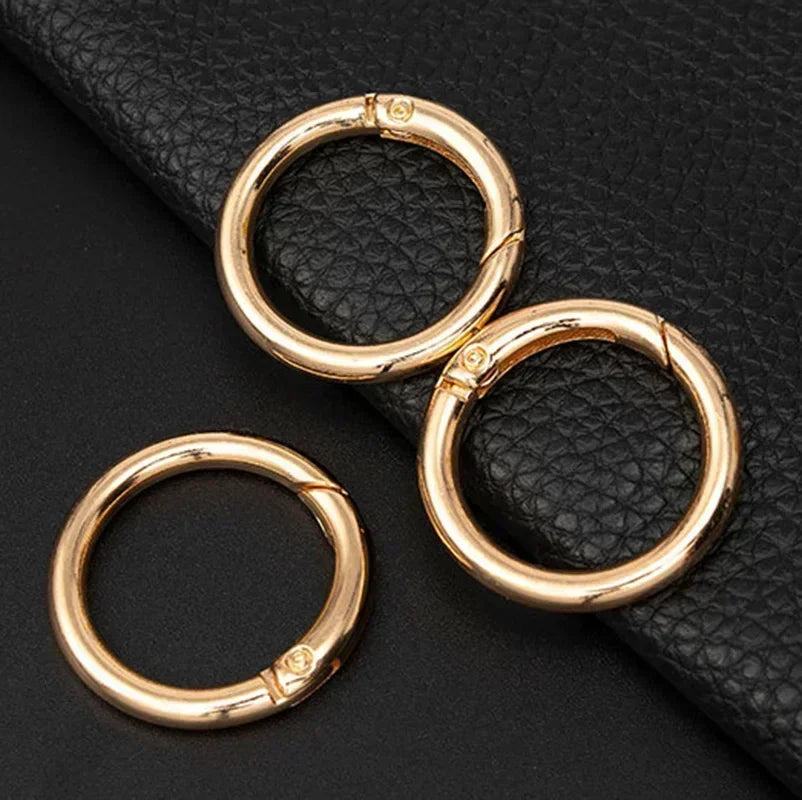 Metal Spring O-Ring Snap Clasp Clips for Bags, Keychains & DIY Crafts