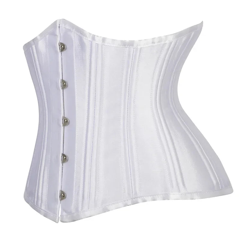 20 Steel Bone Cotton Underbust Corset Heavy Duty Waist Trainer Cincher