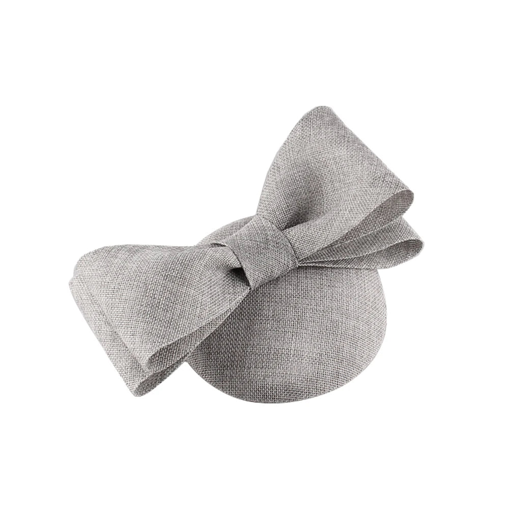Elegant Sculpted Sinamay Bow Fascinator Headband Kentucky Derby Cocktail Hat