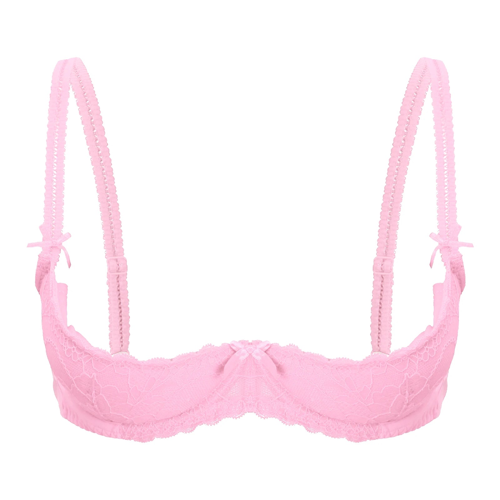 Lace Underwire Half-Cup Push-Up Bra