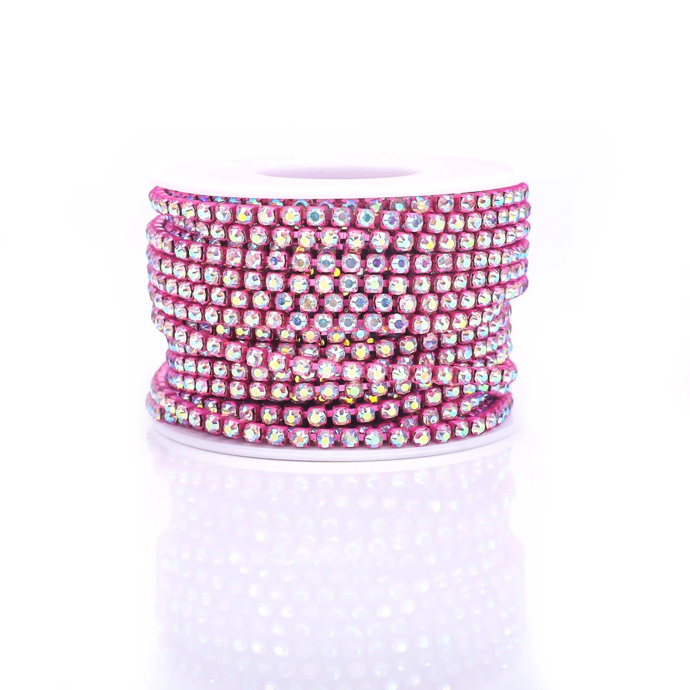 The Stardust Sparkle Cascade – Premium AAAA Glass Crystal Dense Rhinestone Cup Chain Trim