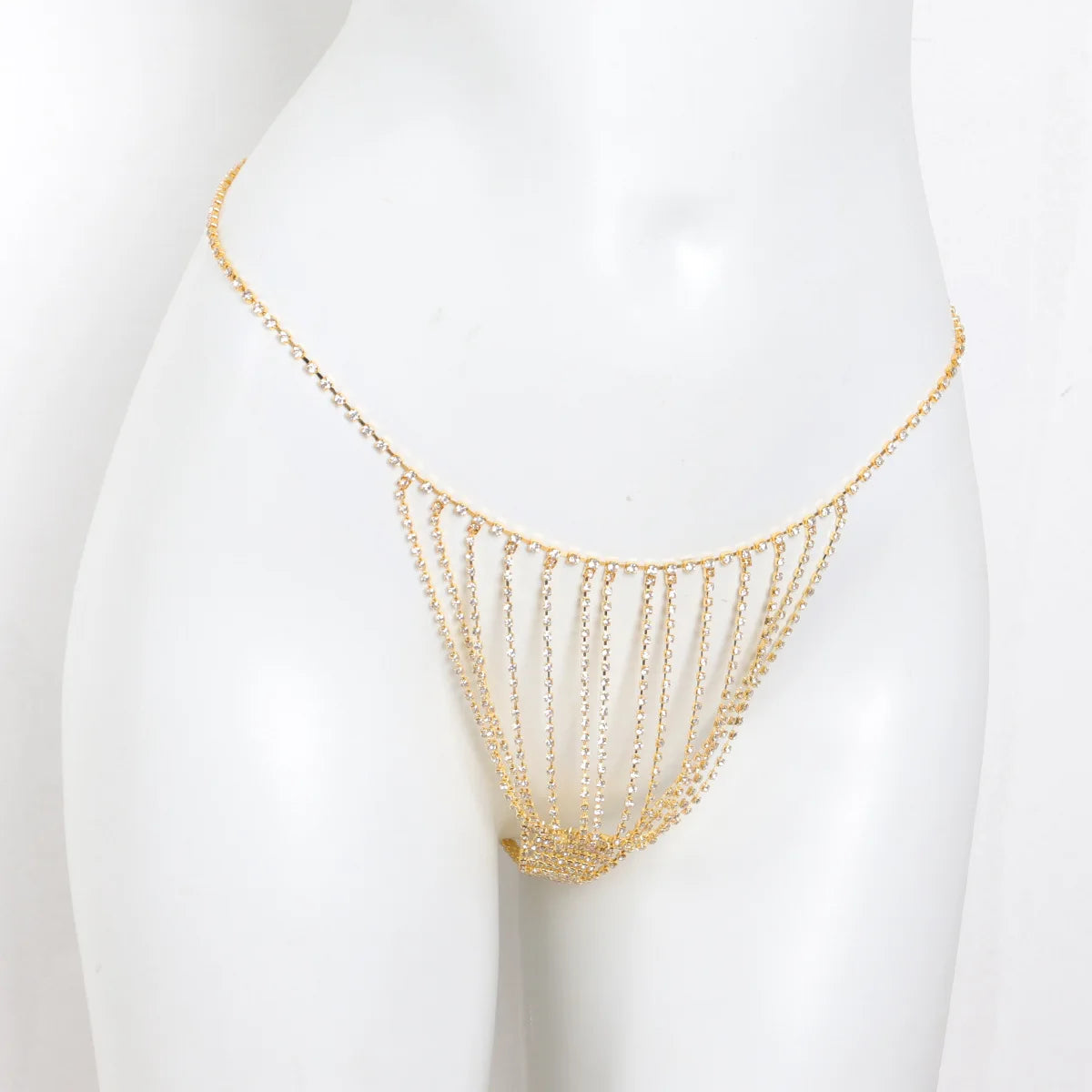 Layered Rhinestone Bra, Waist Chain & Body Jewelry