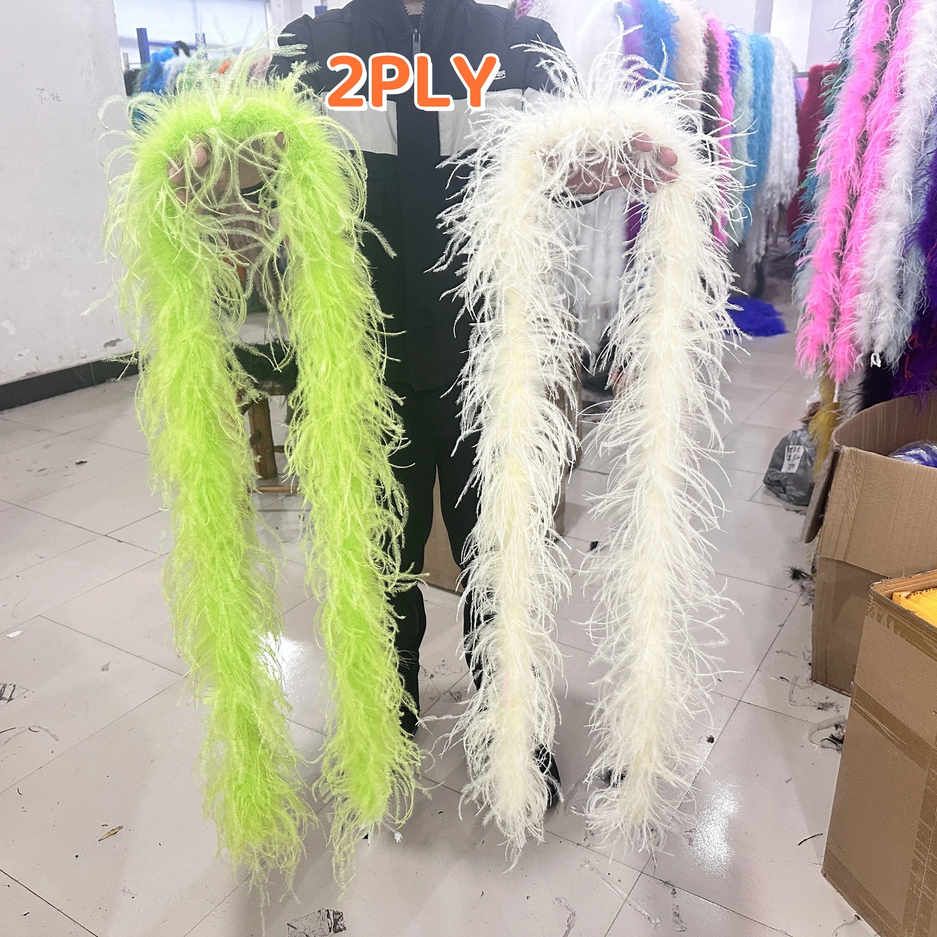 Multi-Ply Ostrich Feather Scarf Boa (2 Meters)