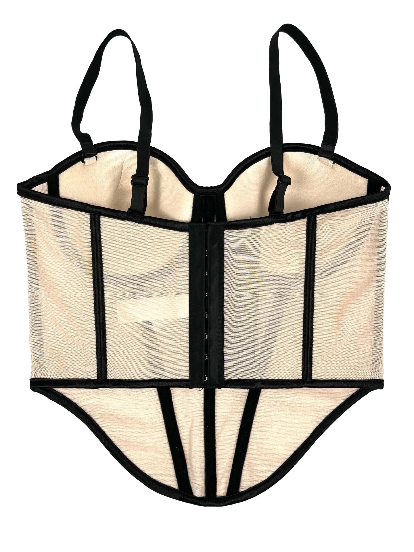 Diamond Embroidered Bustier Corset Crop Top Asymmetric Stage Bralette