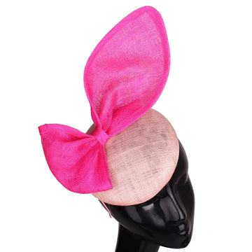 25cm 4-Layer Sinamay Bow Fascinator Headband Kentucky Derby Tea Party Pillbox Hat