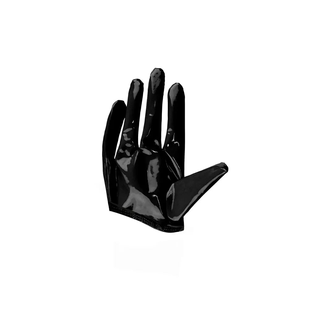 Glossy PU Faux Leather Fingerless Half Gloves High-Stretch Dance & Cosplay Gloves