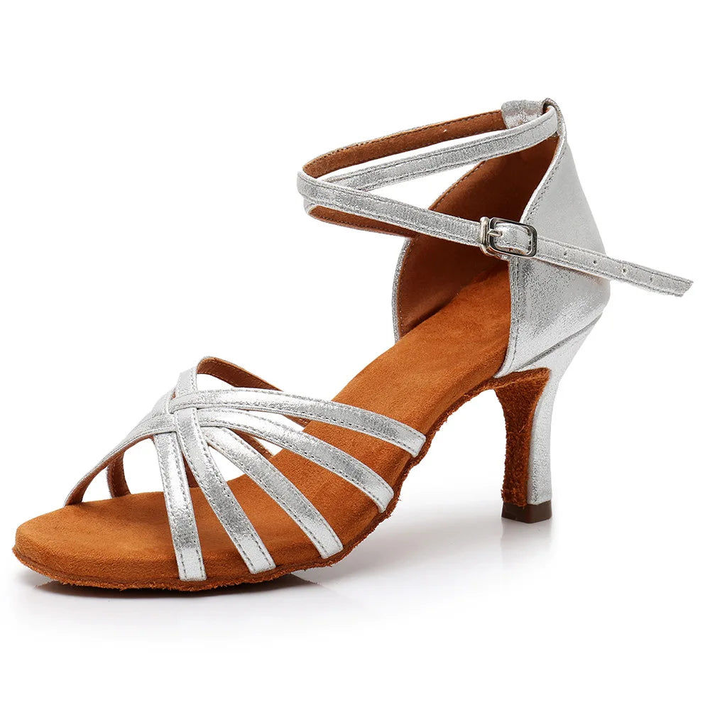 The Stardust Rumba Rhythm Sandal – Classic Strappy Latin Dance Heel