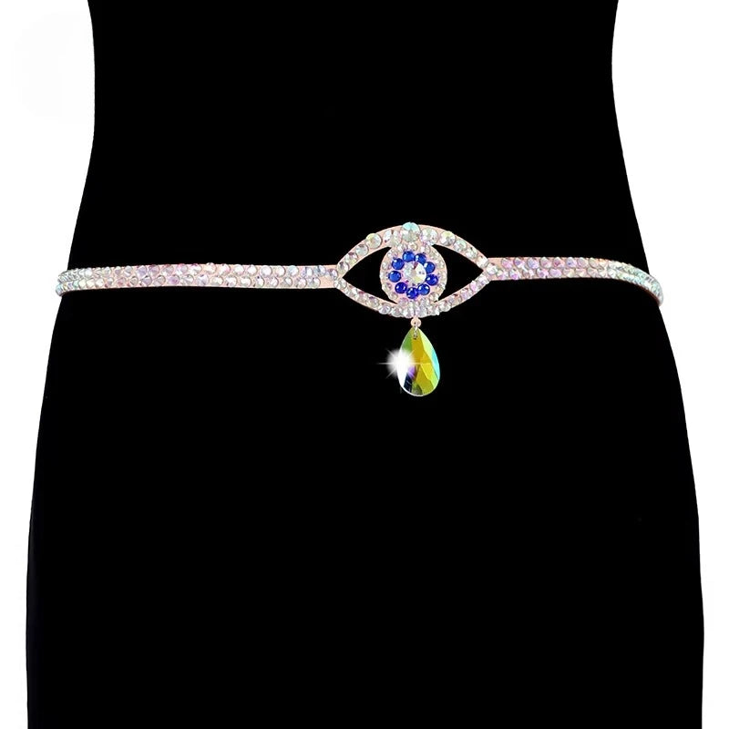 Layered Rhinestone Belly Dance Waist Belt