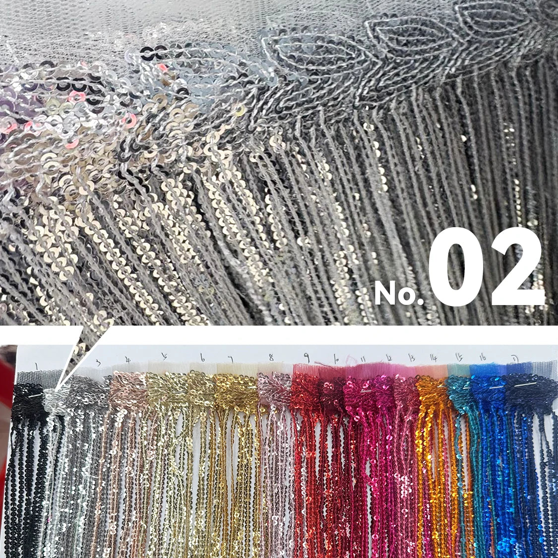 Premium Sequin Fringe Trim (20CM)