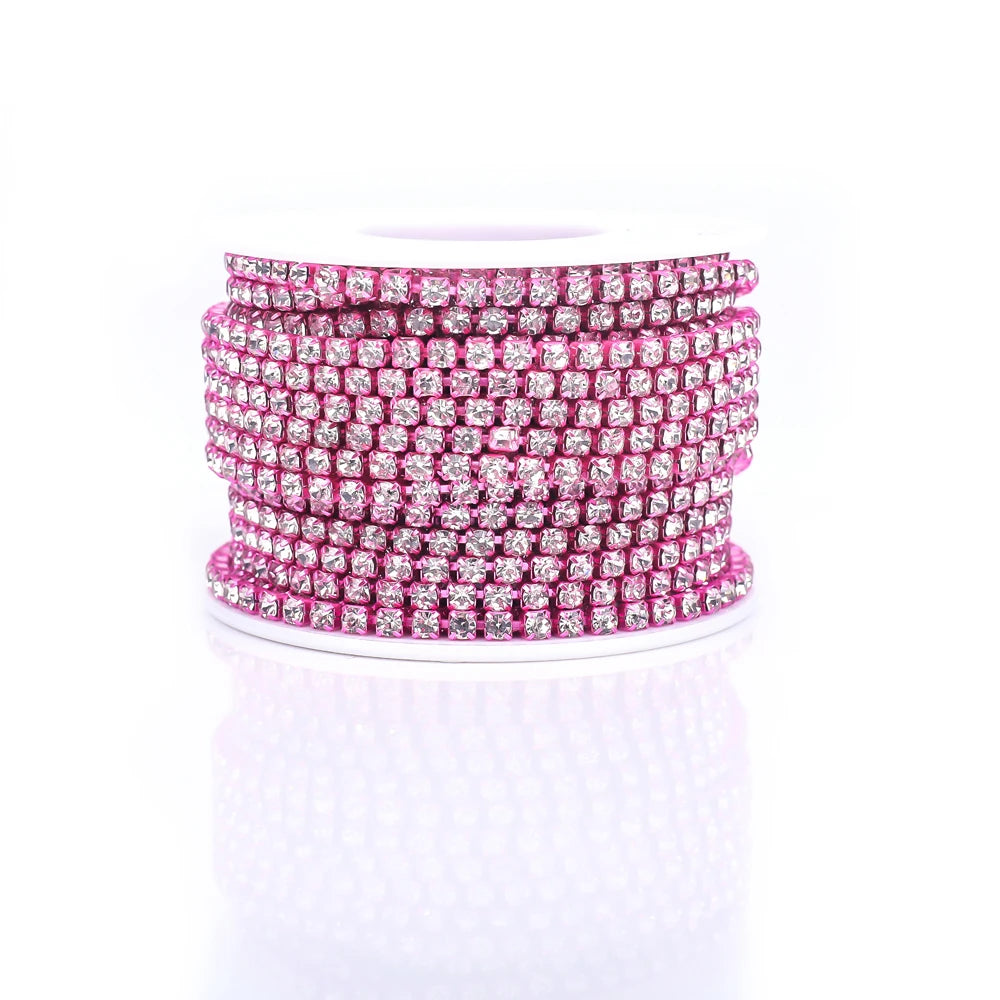 The Stardust Sparkle Cascade – Premium AAAA Glass Crystal Dense Rhinestone Cup Chain Trim