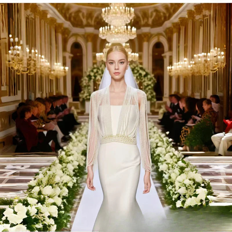 Pearl-Look Shoulder & Arm Costume Shawl