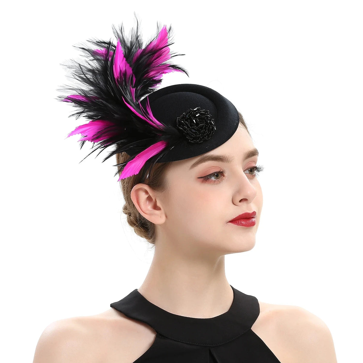 Feather Pillbox Fascinator Headband
