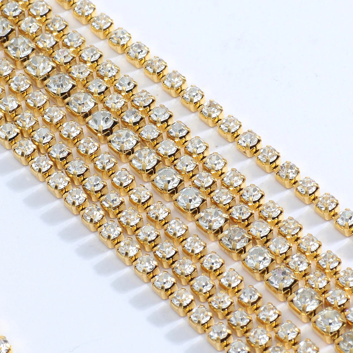 Layered Rhinestone Tassel Waist Chain