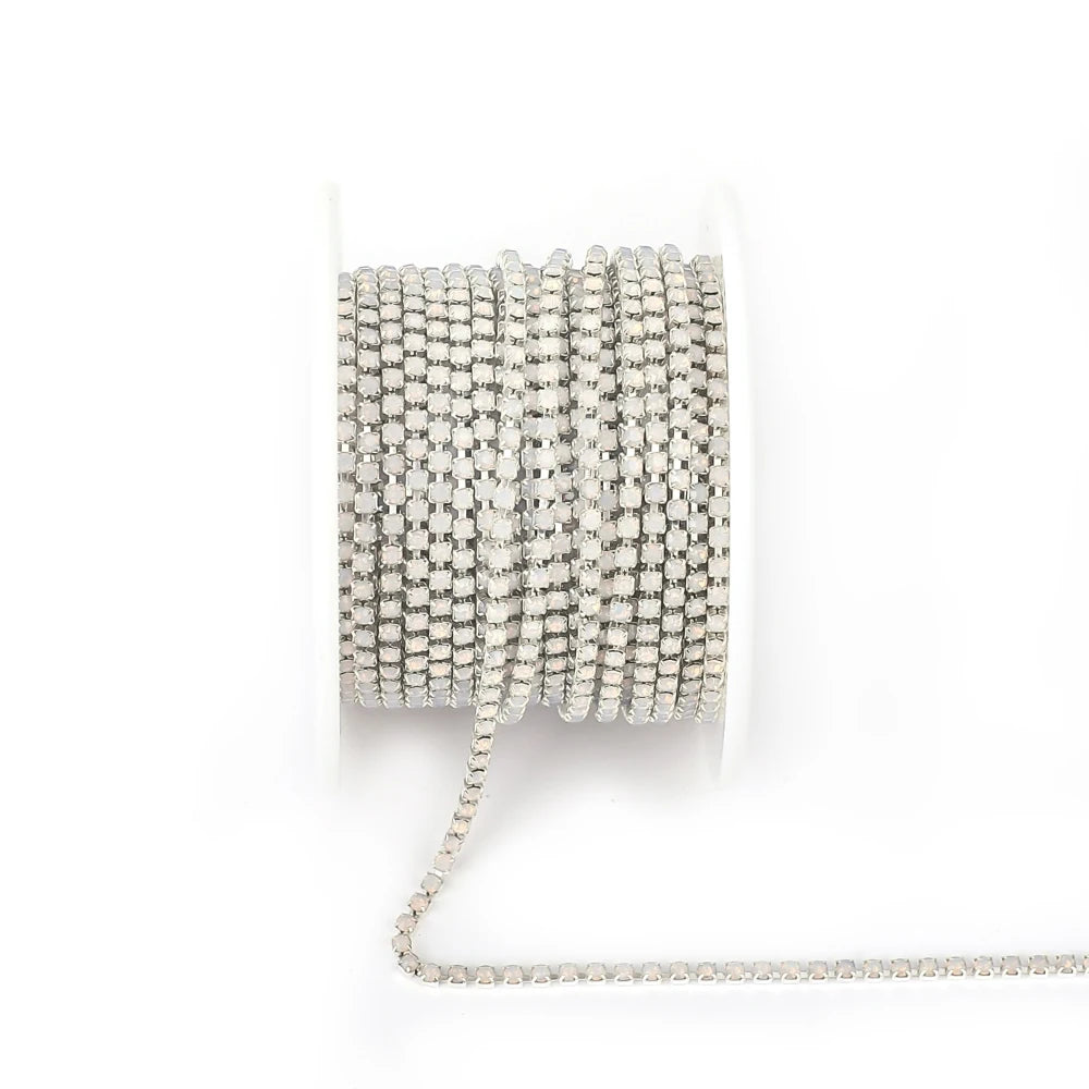 The Stardust Luminary Opal – Premium Opal & Porcelain Glass Rhinestone Cup Chain Trim