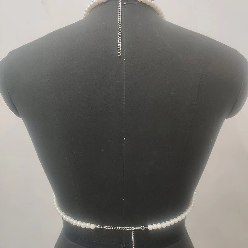 Woven Mesh Costume Bra Chain