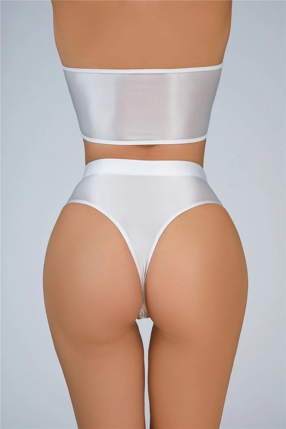 Sexy Women Shiny High Waist G-string Sheer Yoga Shaper Sexy Brief Candy Color Elastic T-Back Oil Glossy Thong UnderWear Dance