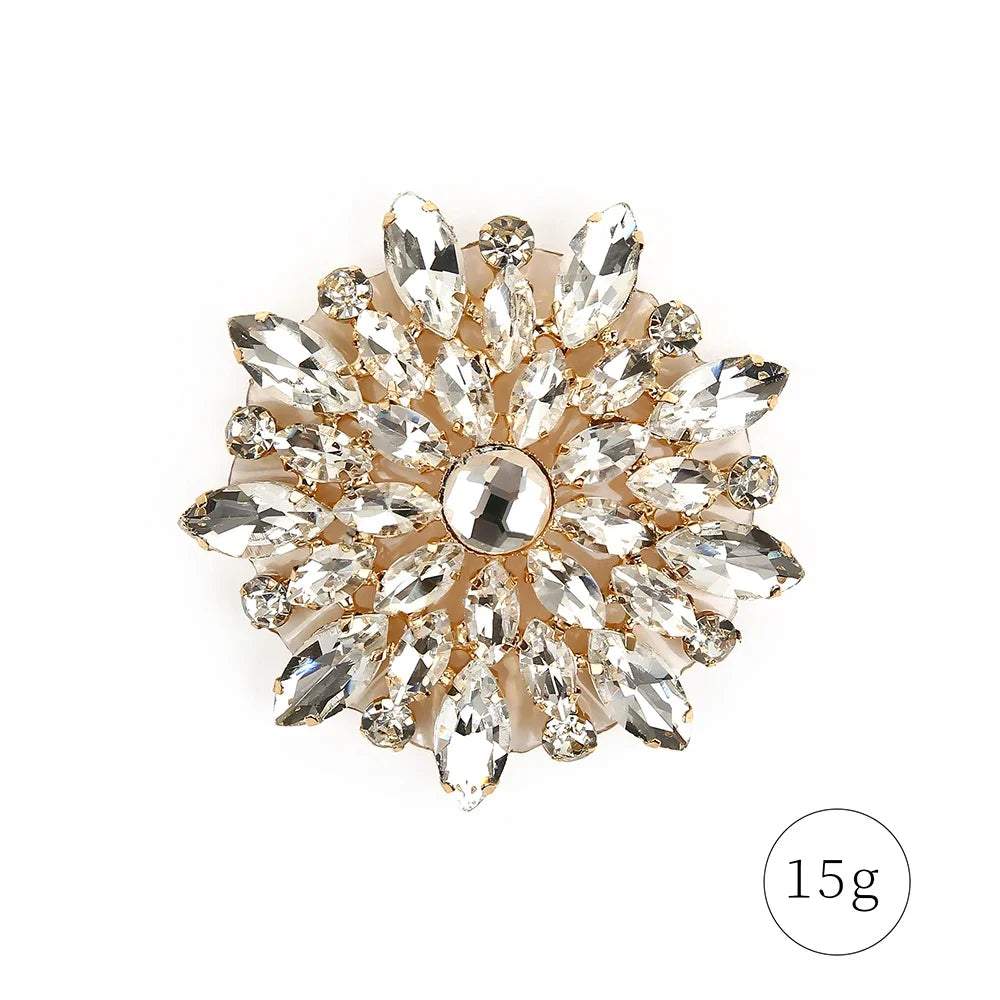 Sparkly Rhinestone Flower Burst Reusable Nipple Pasties Self-Adhesive Covers