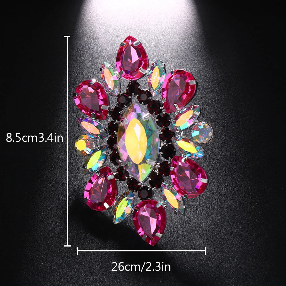 Adjustable Rhinestone Statement Ring